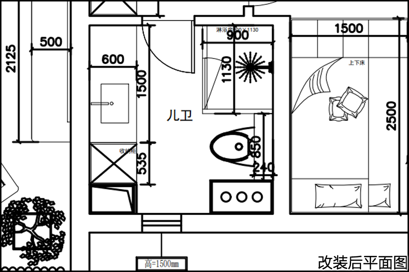 改装后平面图